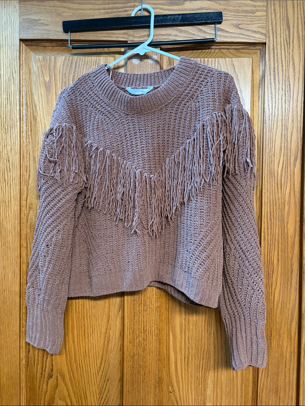 No Boundaries Fringe Crew Sweater
